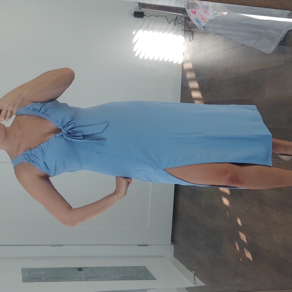 Midi blue spring dress